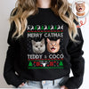 Custom Cat Photo Ugly Christmas Sweatshirt For Cat Lovers TH10 896379