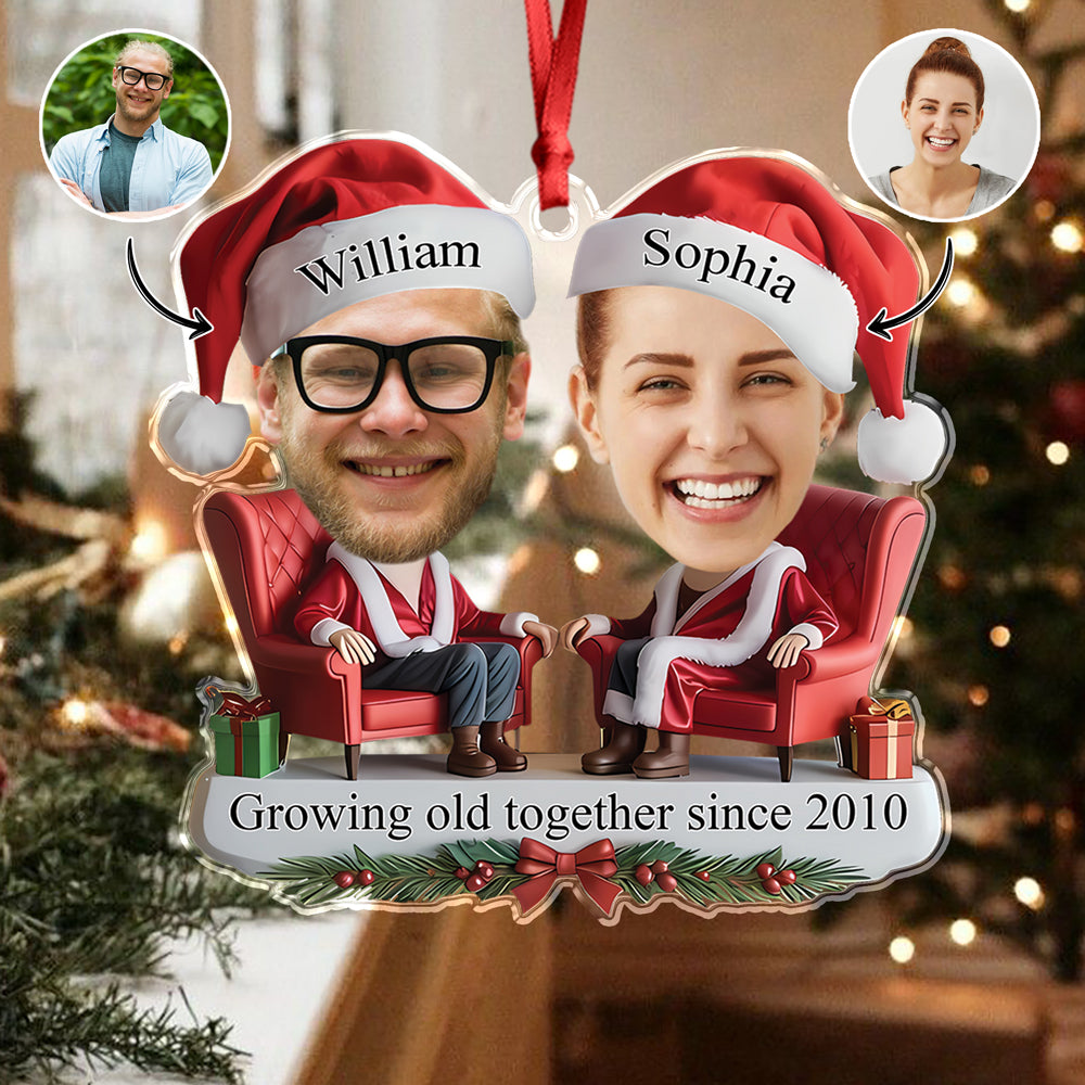 Custom Growing Old Together Since Couple Acrylic Ornament CH07 899252