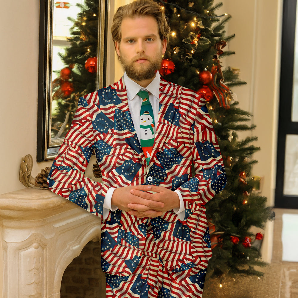 Personalized US 250th Birthday Men's Suits - Gift for Independence Day Celebration HO82 901928