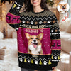 Custom Photo This Dog Mom Belongs To - Personalized Ugly Sweater For Dog Lovers HO82 900002