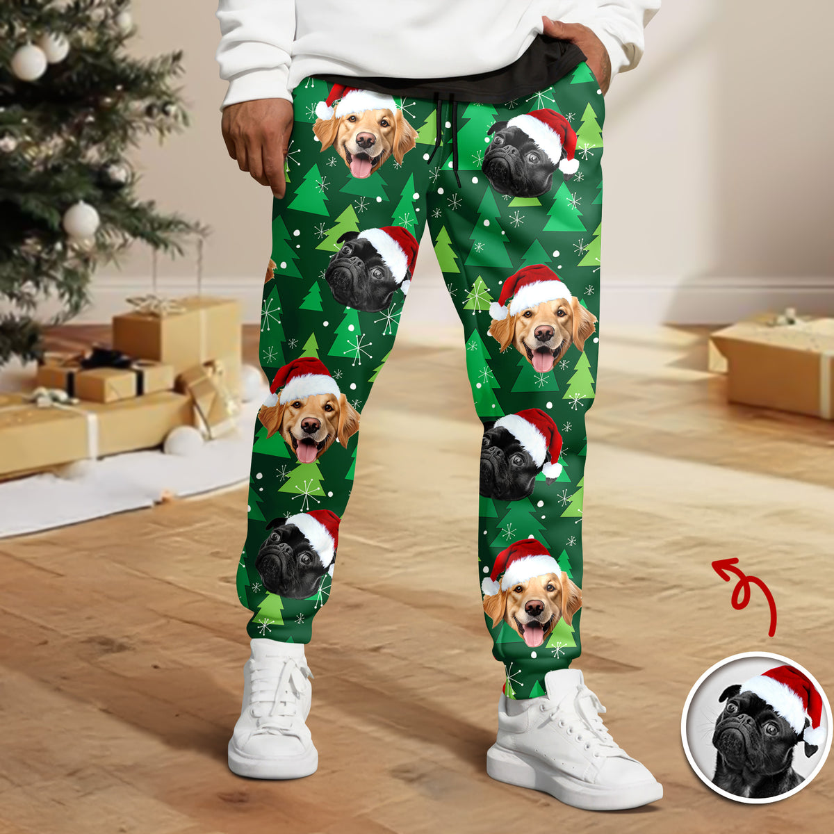 Custom Photo Dog Personalized Christmas Sweatpants HA75 892982