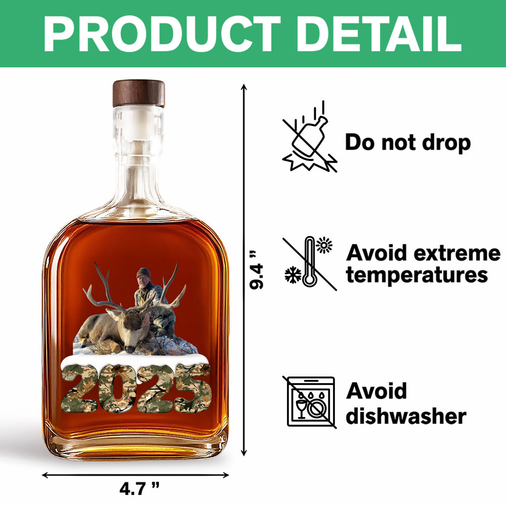 Custom Photo Whiskey Bottle Christmas Gifts For Deer Hunting HA75 898360