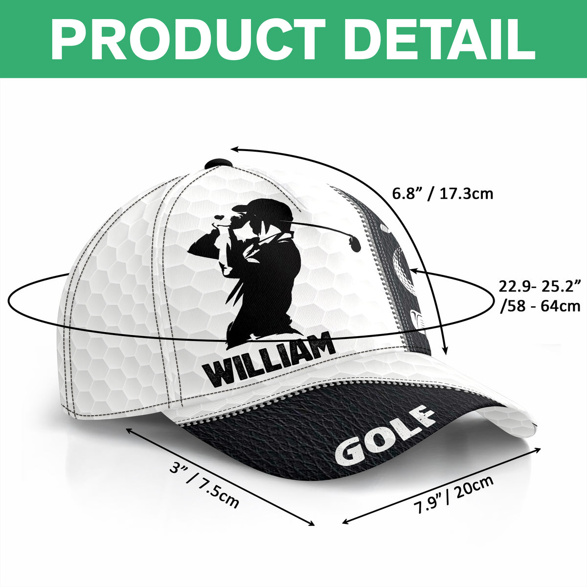 Personalized Custom Name AOP Cap Golf Style For Golf Lover TH10 898153