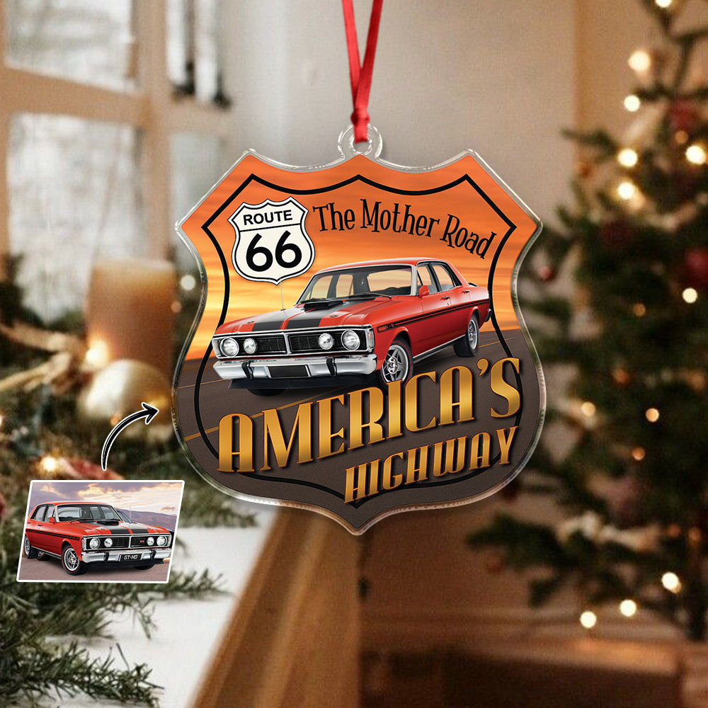Custom Photo Route 66 America's Highway Acrylic Ornament TH10 894873