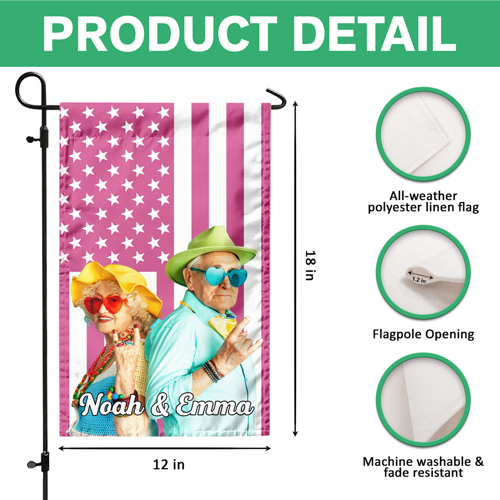 Custom Photo American Flag Garden Flag CH07 910380