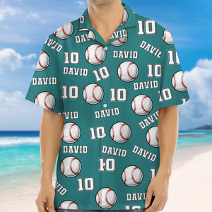 Custom Name And Number Hawaii Shirt For Baseball Player TH10 898197