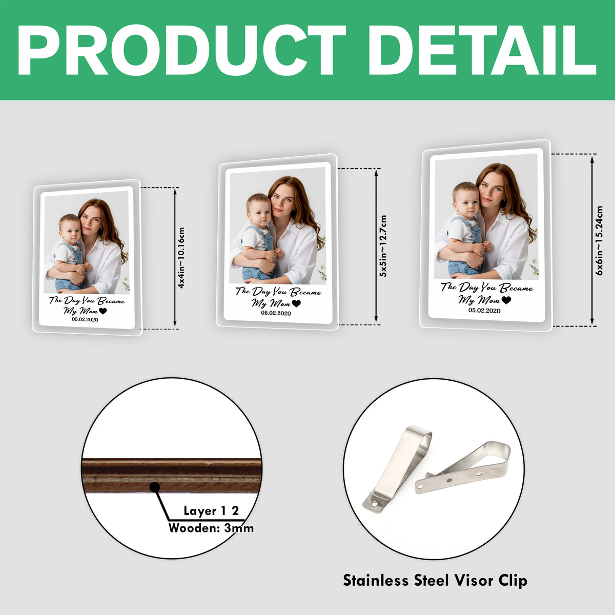 Personalized Photo Drive Safe Mom Acrylic Car Visor Mother's Day Gift TH10 898923