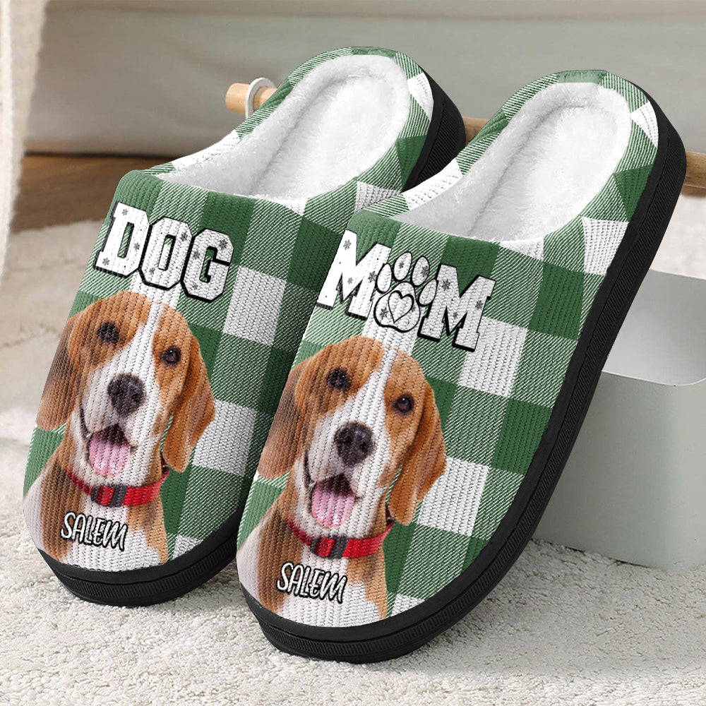 Custom Photo Dog Mom, Dog Dad Slippers HA75 891530