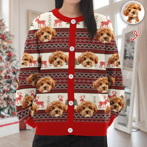 Custom Dog Photo Ugly Cardigan For Dog Lovers LM32 897129