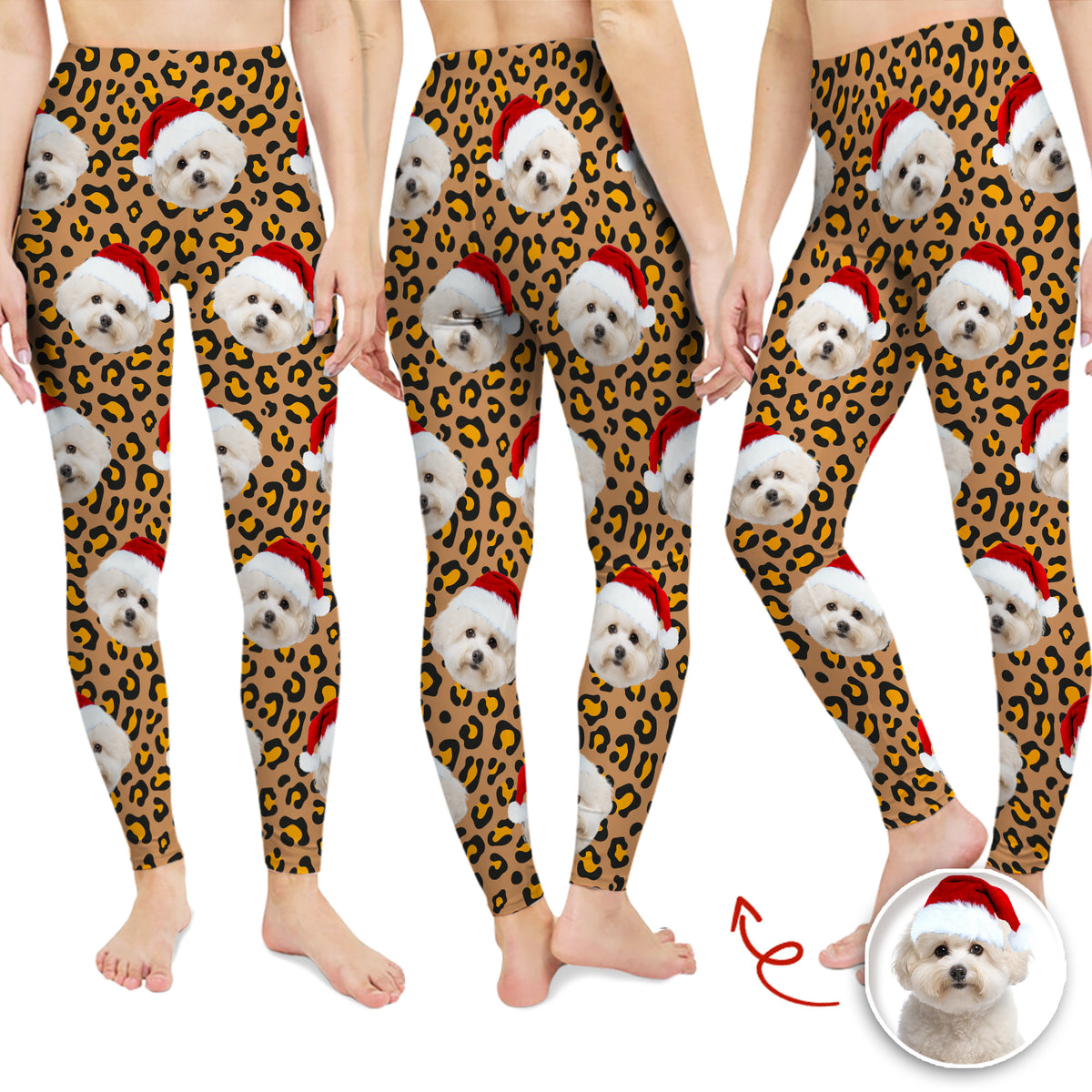 Custom Dog Cat Photo Leopard Pattern Legging HO82 900550