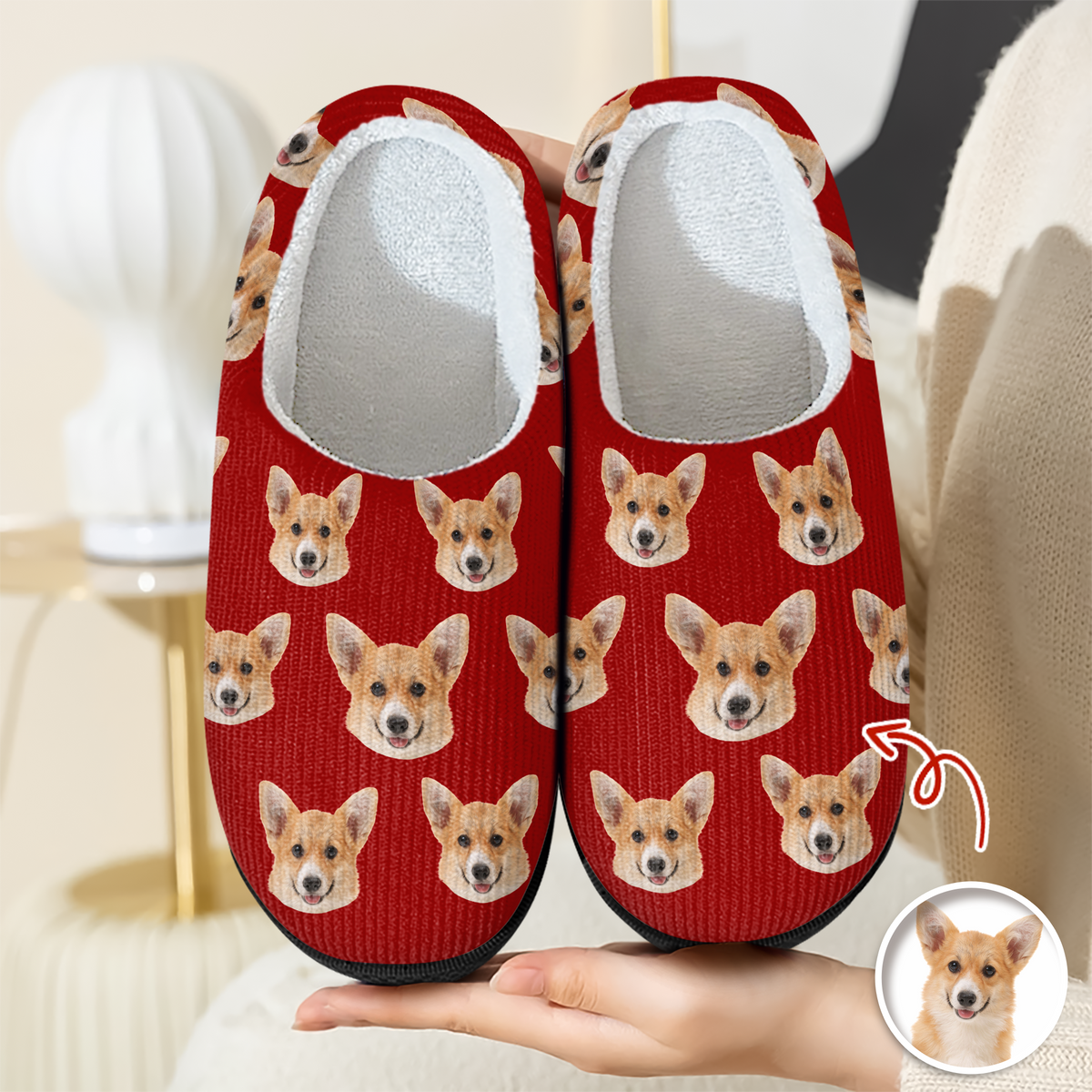 Custom Funny Face Dog Cat Pet Slippers Gift For Pet Owner HA75 892998