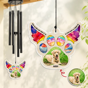 Custom Photo Forever Part Of My Heart Memorial Acrylic Wind Chimes HA75 897206