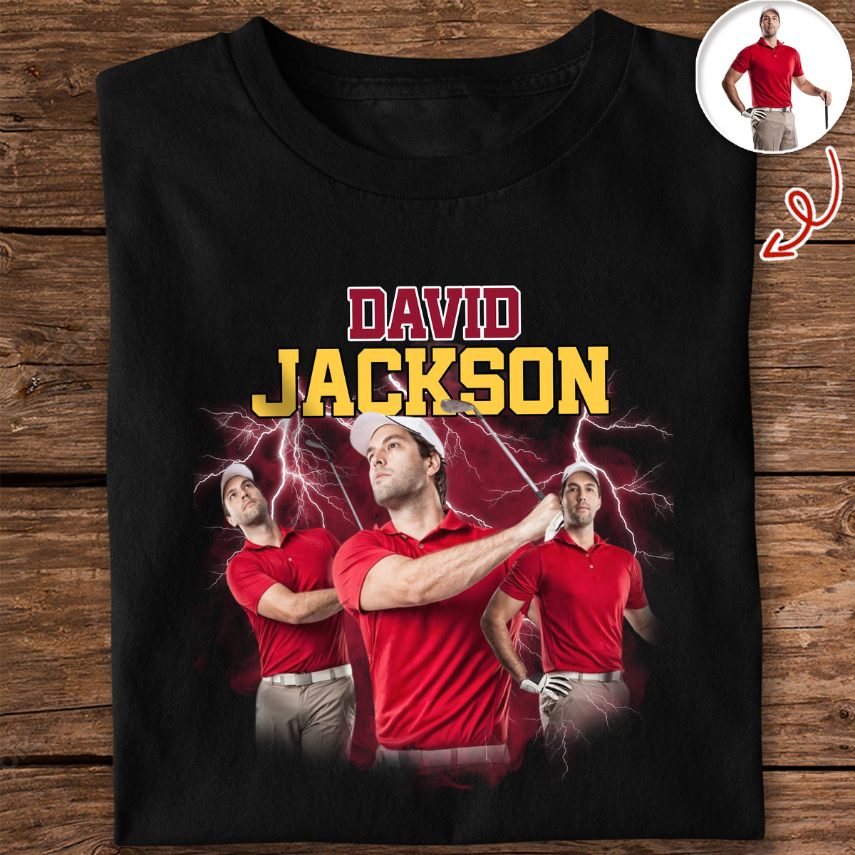 Custom Photo And Name With Retro Style For Golfer TH10 898091