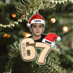 Custom Photo Six Seven Gen Alpha Humor Acrylic Ornament HO82 900704