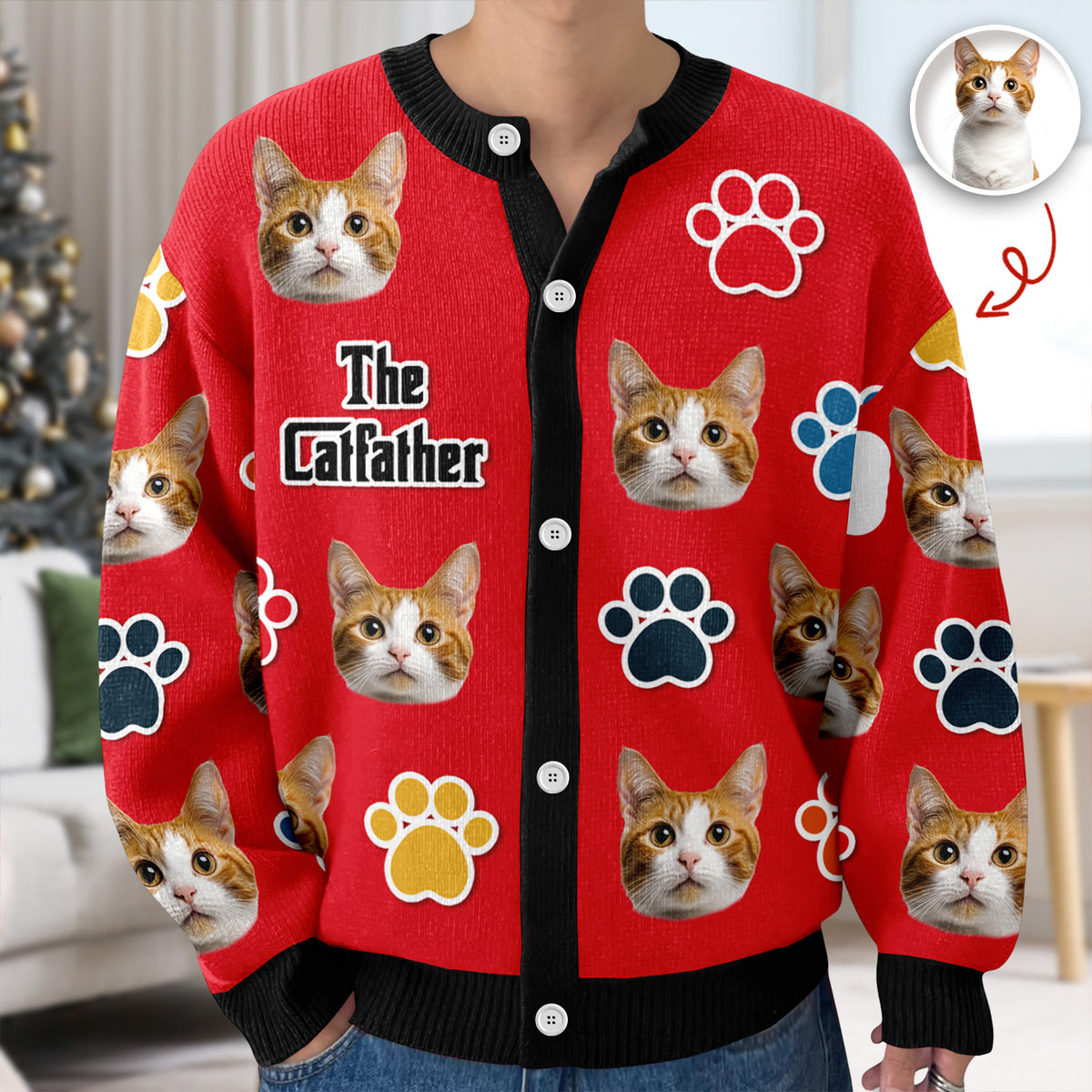 The Dogmother - Custom Dog Cat Photo Cardigan Gift For Dog Cat Lovers CH07 899728