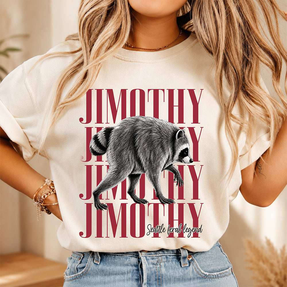 Jimothy Raccoon Vintage Comfort Shirt, Funny Viral Jimothy Seattle Feral Legend Shirt CH07 180254