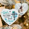 Custom Photo Safe In The Arms Of Jesus Memorial Heart Shaped Ceramic Ornament LM32 893825