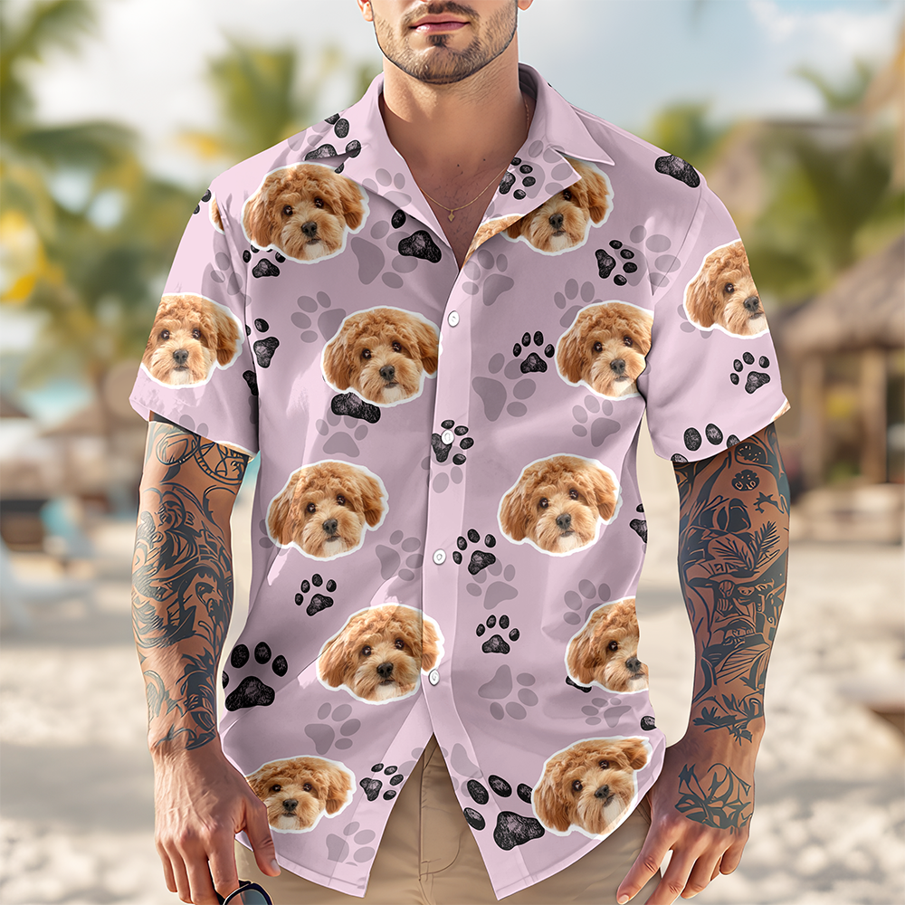 Custom Dog Face Photo Hawaii Shirt Gift For Dog Lovers CH07 911016