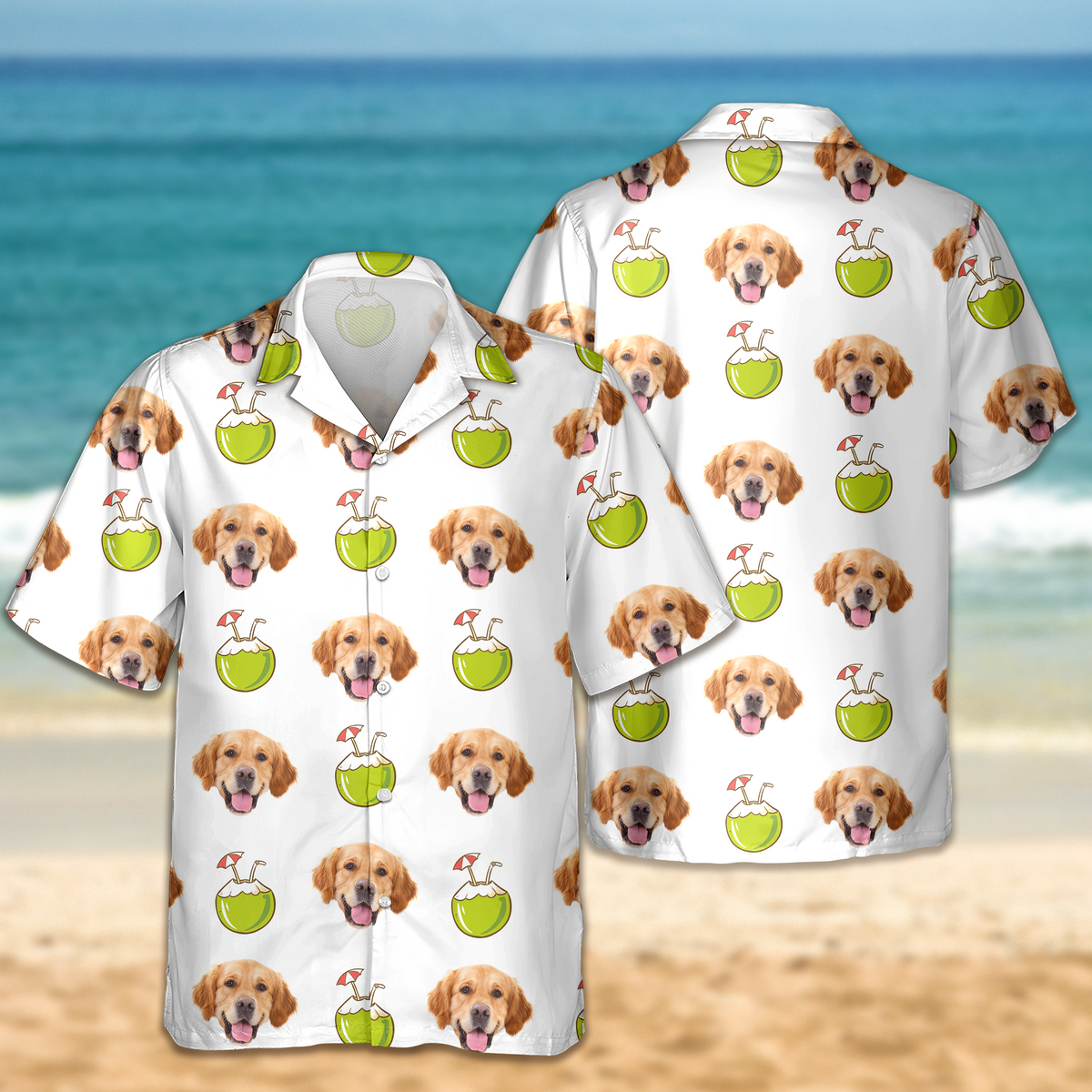 Custom Face Photo With Icon Hawaii shirt Gift For Dog Lovers CH07 911014