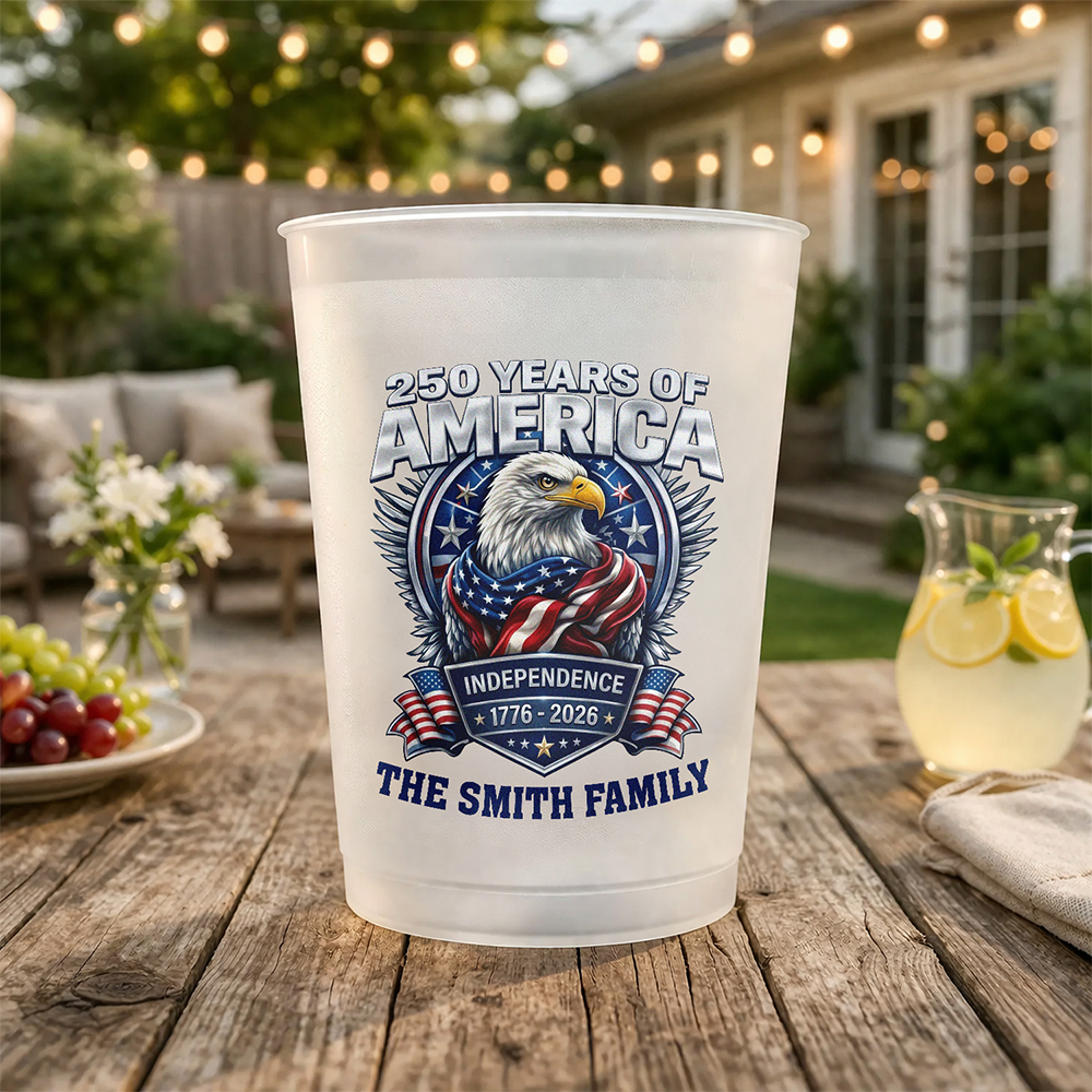 Custom Family Name US 250 Years Anniversary 1776-2026 Cups For Party CH07 911334