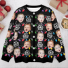 Custom Funny Kids Photo Best Mommy Daddy Ever Christmas Light Cardigan CH07 899838