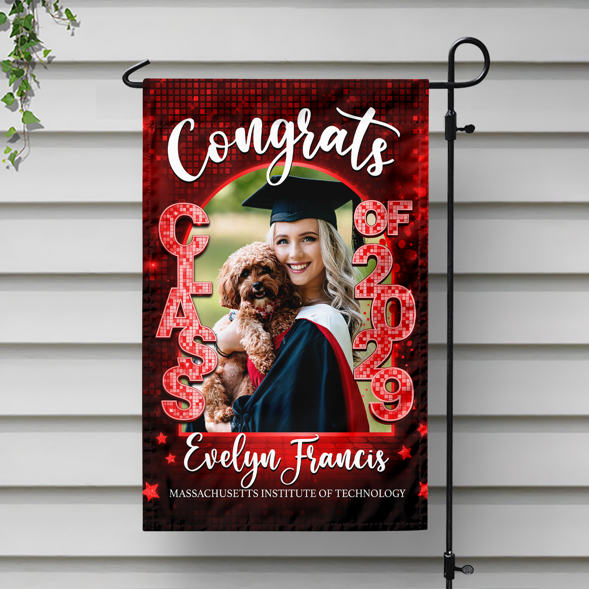 Custom Photo Class of 2026 Graduation Garden Flag, Personalized Congrats Grad Outdoor Decor HO82 901884