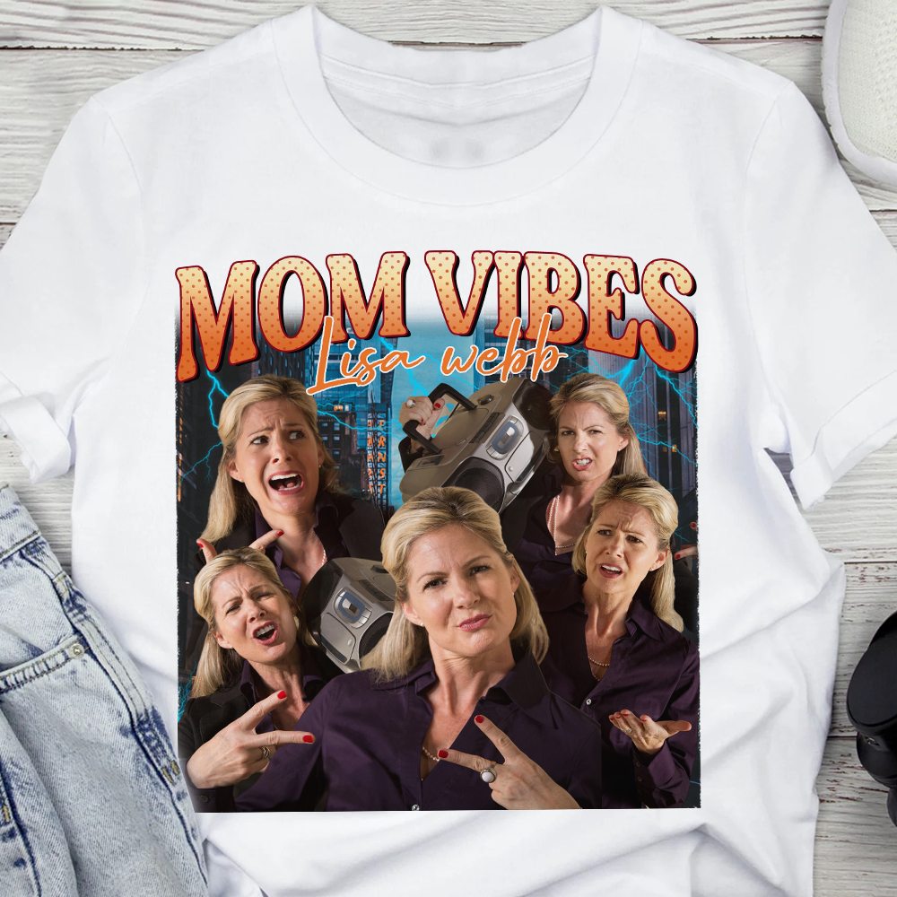 Custom Photo Mom Vibes - Personalized Cool Moms Club Retro Style Birght Shirt CH07 895346