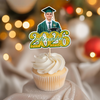 Custom Photo Class of 2026 Graduation Cupcake Toppers, Personalized Grad Party Decor CH07 910696