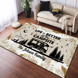 Personalized Name Tropical Summer Life Is Better At The Campsite Patio Rug, Patio Mat LM32 893779