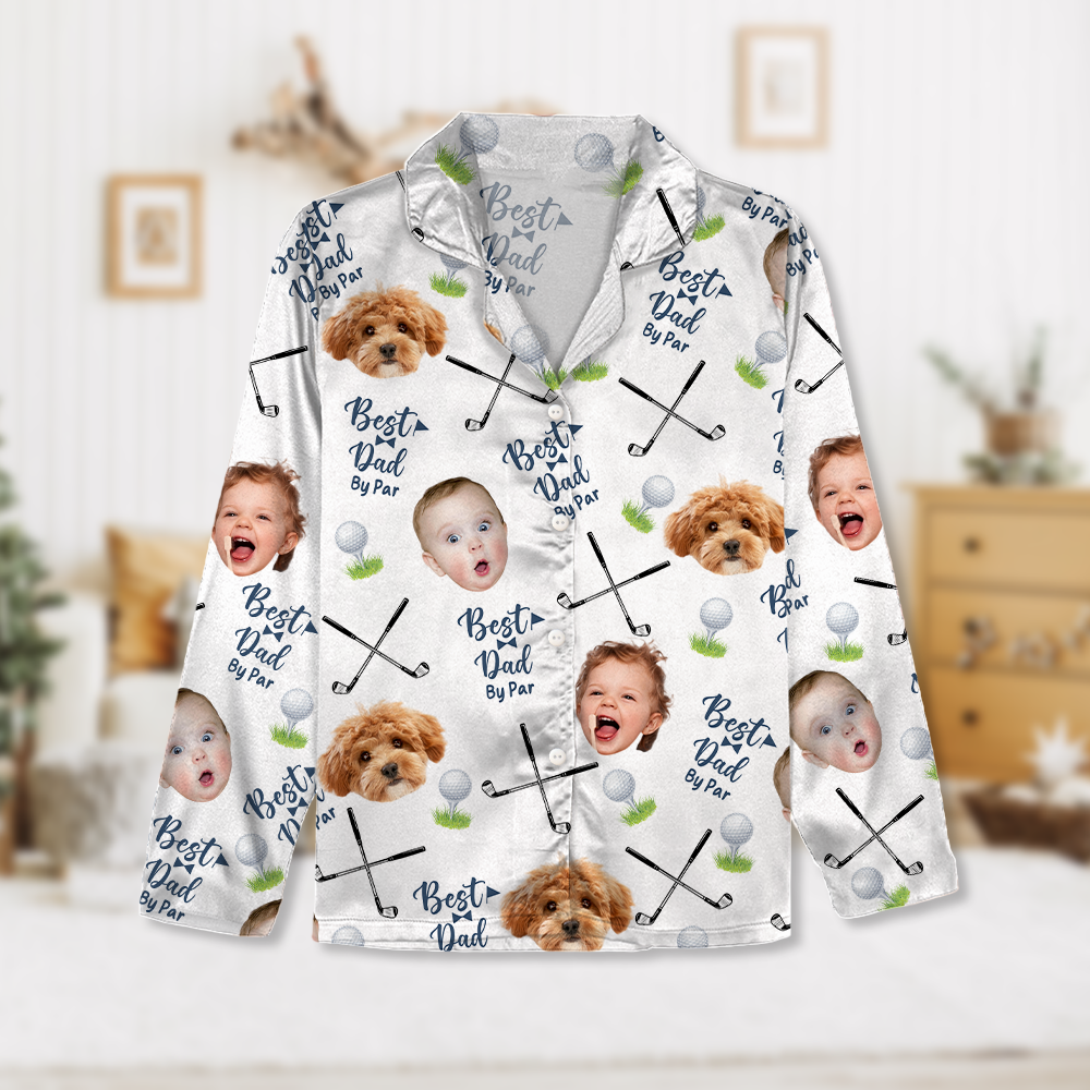 Custom Photo Best Dad By Par Pajamas Gift For Golf Lovers HA75 892730