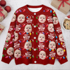 Custom Funny Kids Photo Best Mommy Daddy Ever Christmas Light Cardigan CH07 899838