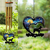 No Longer By My Side But Forever in My Heart Personalized Dog Memorial Acrylic Wind Chimes LM32 893841