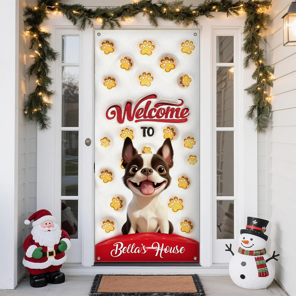 Welcome To Our House Door Cover For Dog Lover TH10 896507