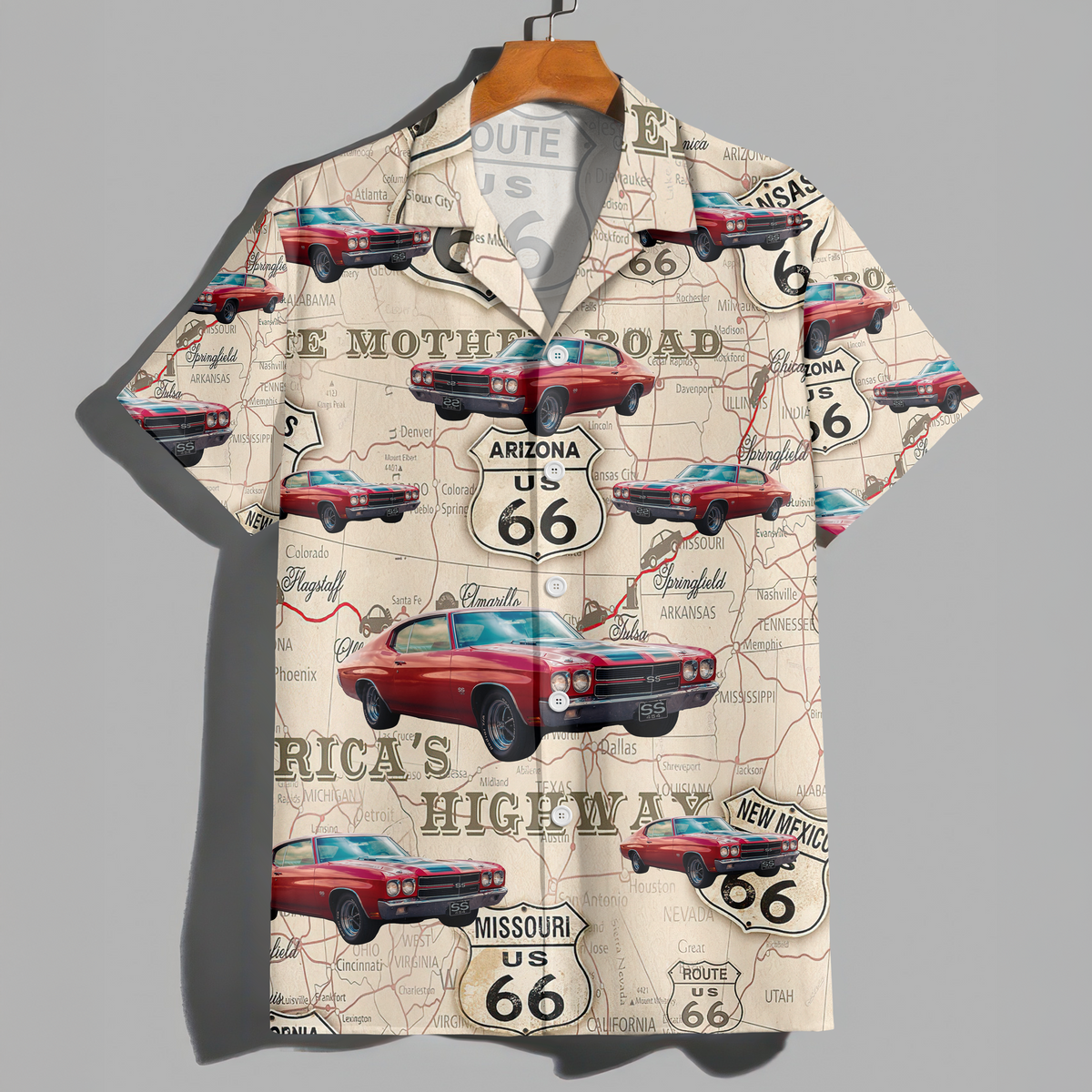 This Is How I Roll - Custom Car Photo Route 66 Vintage Hawaiian Shirt CH07 896116