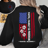 Personalized Faith Family & Freedom Back & Front Dark Shirt Custom Gift For Family LM32 899077