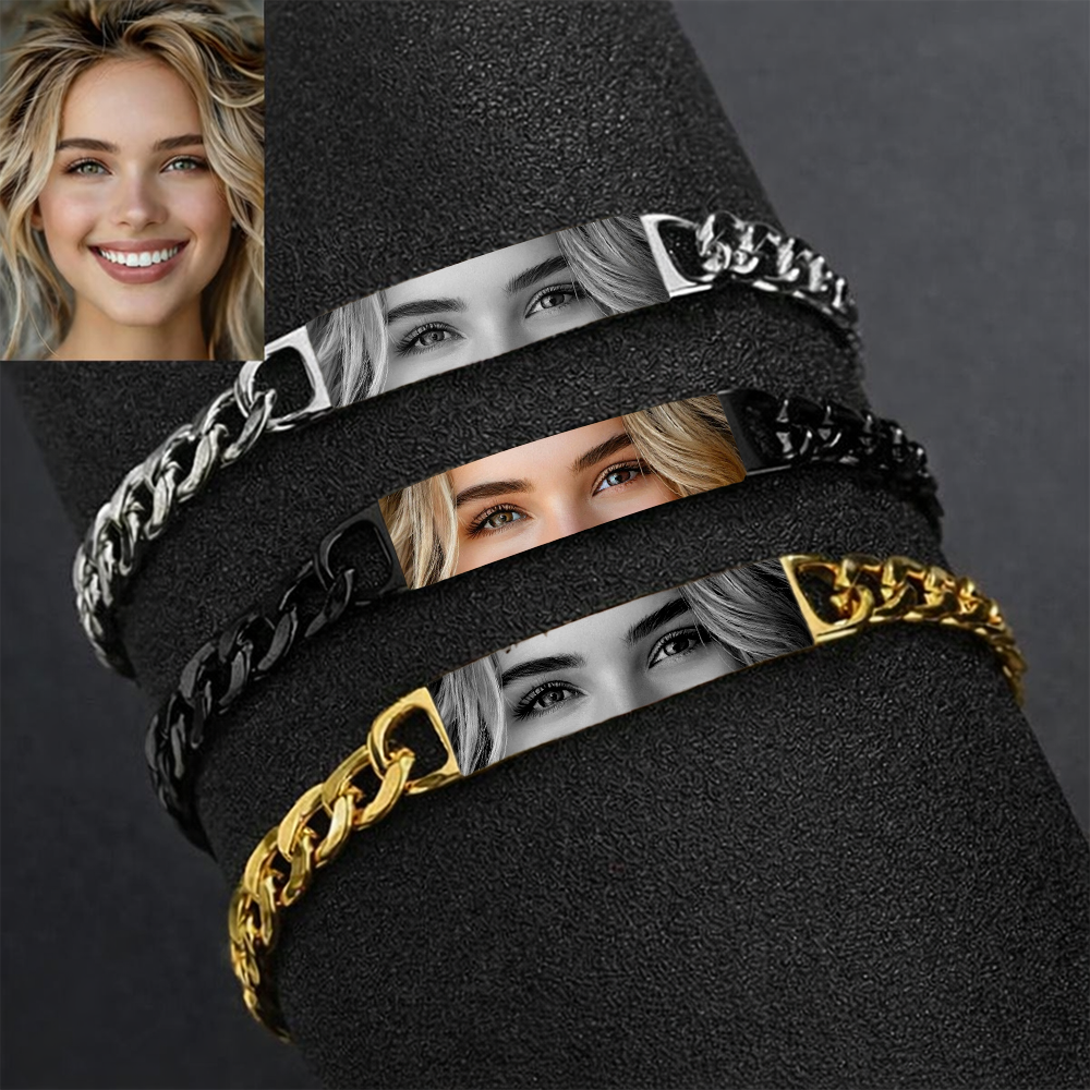 Custom Eyes Photo Bracelet For Couple TH10 898473