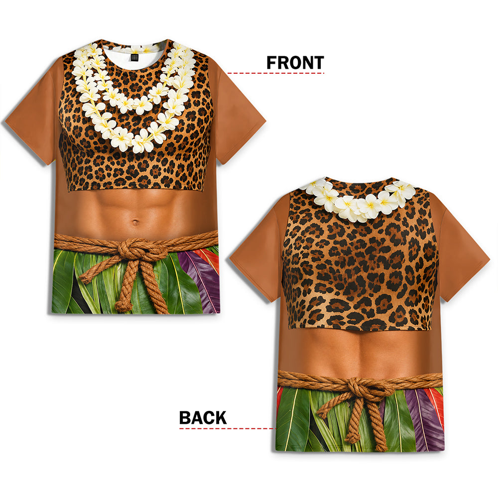 Personalized Men Hawaiian Abs Muscle, Hairy Body Funny 3D Shirt HA75 921838