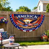 Personalized USA Eagle Patriotic 250th Anniversary Non-Pleated Fan Flag LM32 669345