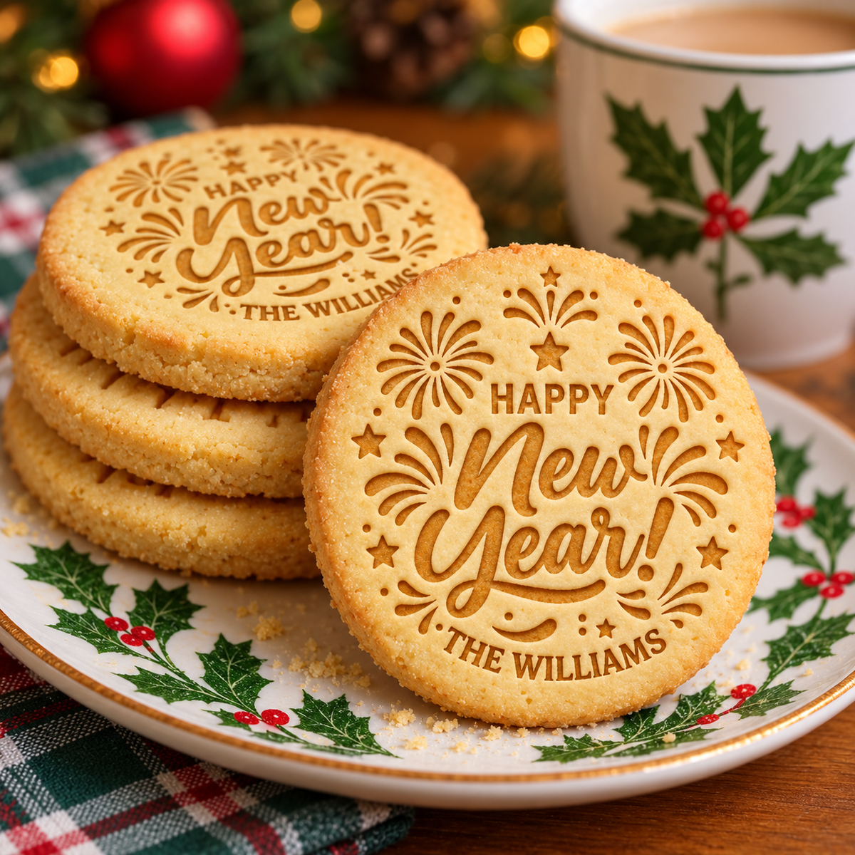 Personalized Family Name Happy New Year Cookie Stamp HA75 919606