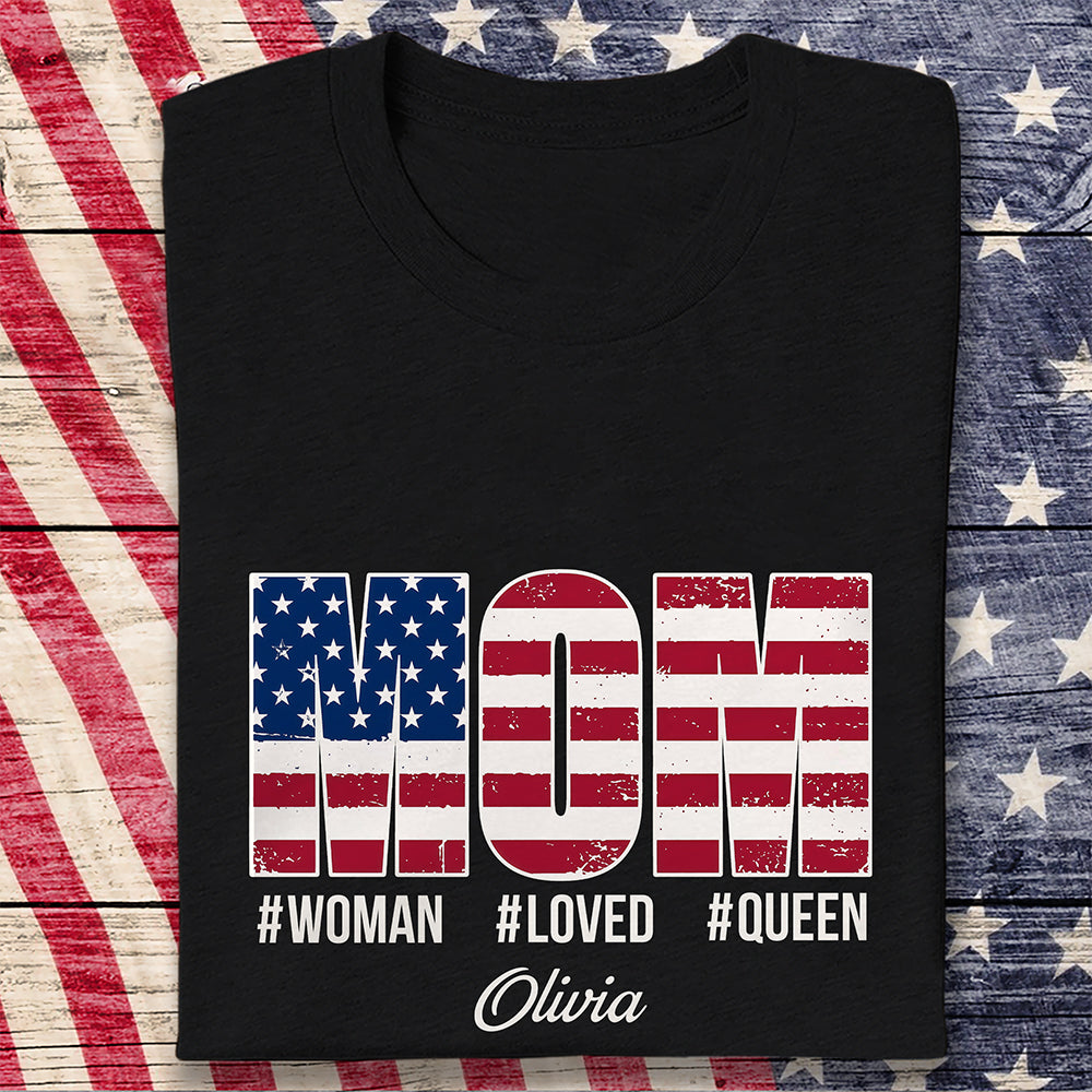 Custom Name Mom Woman Loved Queen Dark Shirt – Personalized Mother's Day Gift TH10 169195