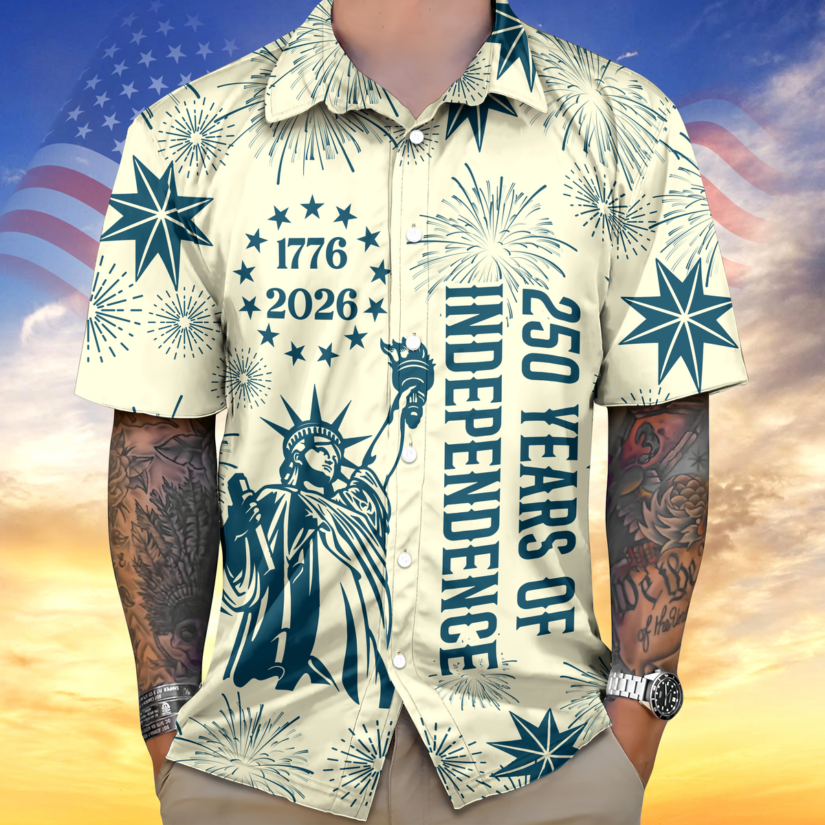 Personalized USA 250 Years of Independence 1776-2026 Hawaii Shirt CH07 910514