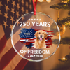 Custom Dog Photo American 250th Anniversary Glass Ornament LM32 895189