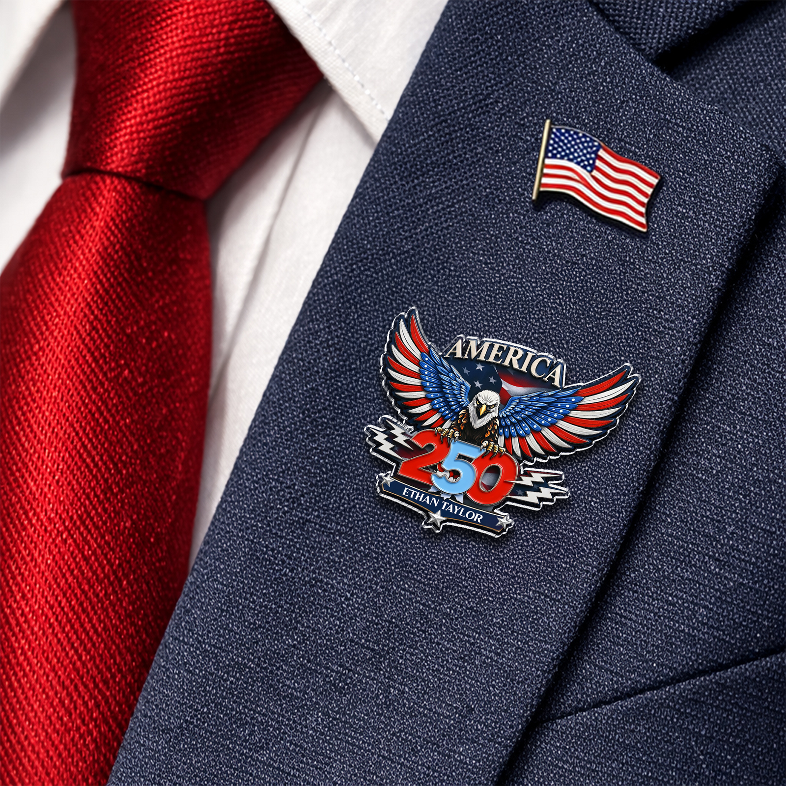 Personalized 250 Years America Acrylic Pin HA75 920952