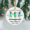 Custom Sea Glass True Friends Are Never In Apart 3D Effect Ceramic Ornament LM32 897107