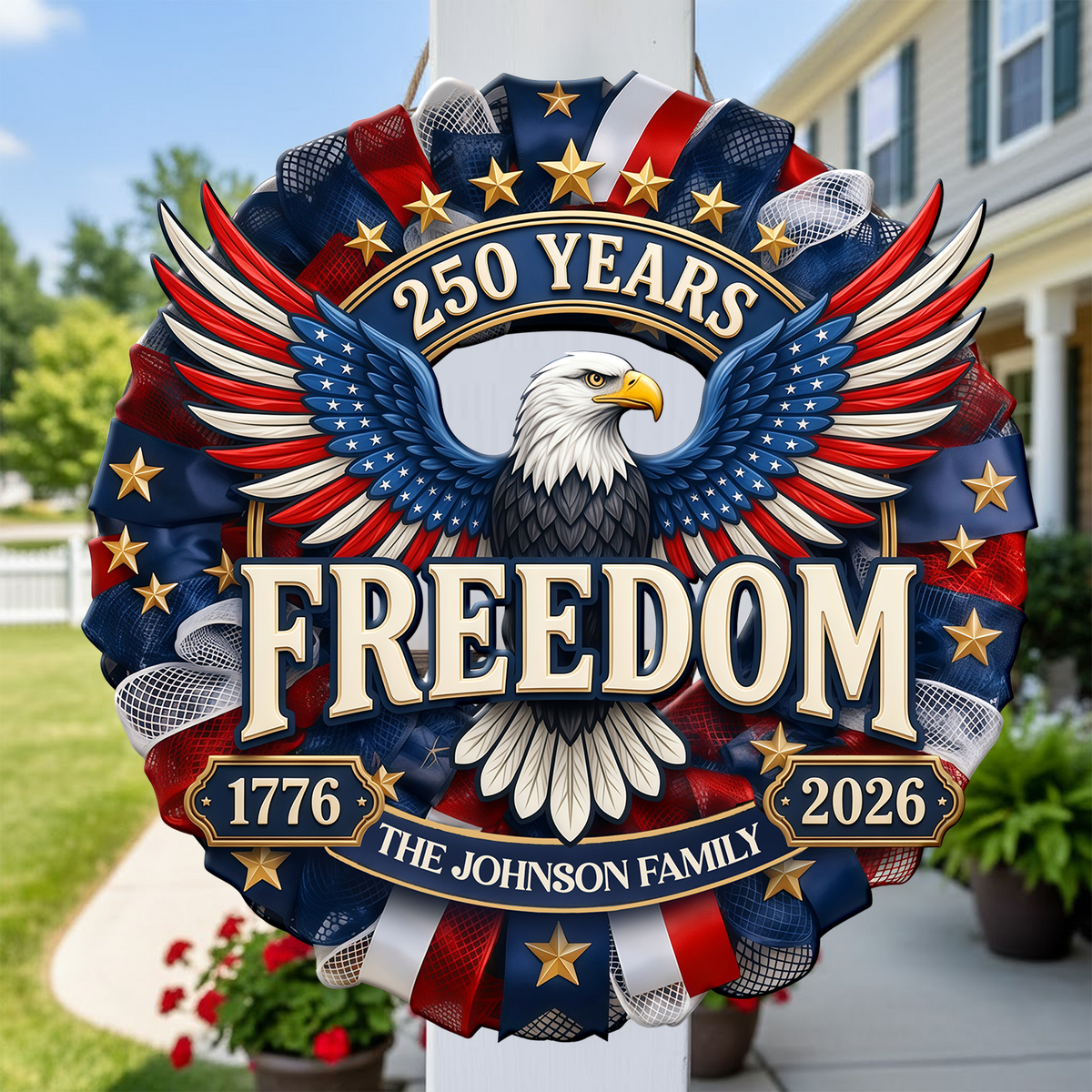 America 250 Years of Freedom 1776–2026 Anniversary Door Sign HA75 920762
