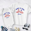 Custom Name Born in 2026 America’s 1776-2026 250th Year Embroidered Effect Baby Onesie LM32 669207