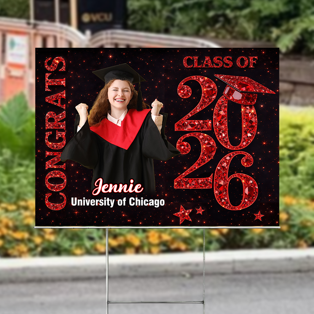 Personalized Congrats Graduate Class Of 2026 Yard Sign HO82 901344
