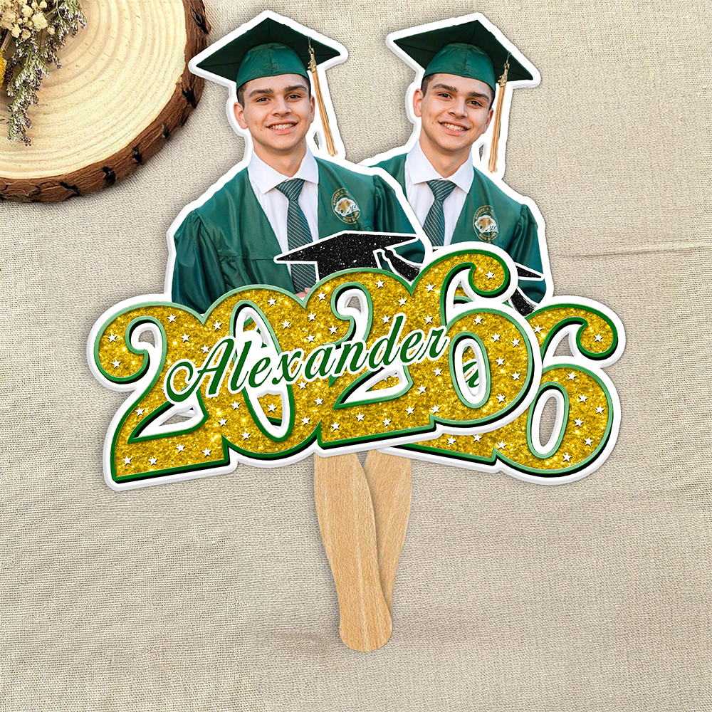 Custom Photo Class of 2026 Graduation Face Fan Party Decoration CH07 910988