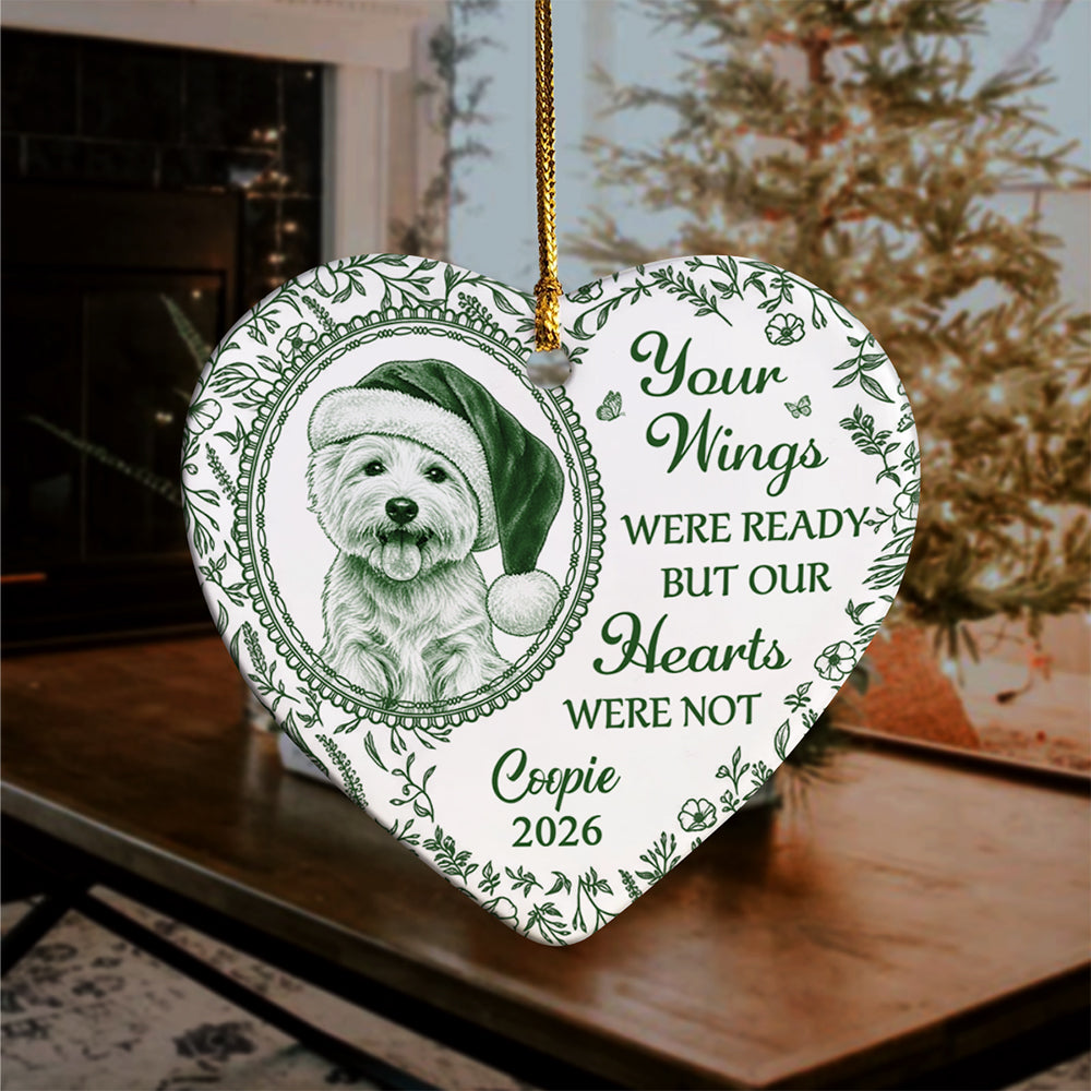 Custom Photo Once By My Side Forever In My Heart Memorial Heart Shaped Ceramic Ornament HA75 919194