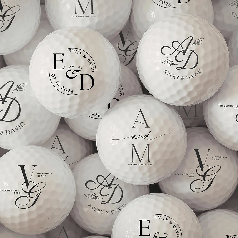 Personalized Wedding Golf Ball for Couples, Golf Lover Gift CH07 180282